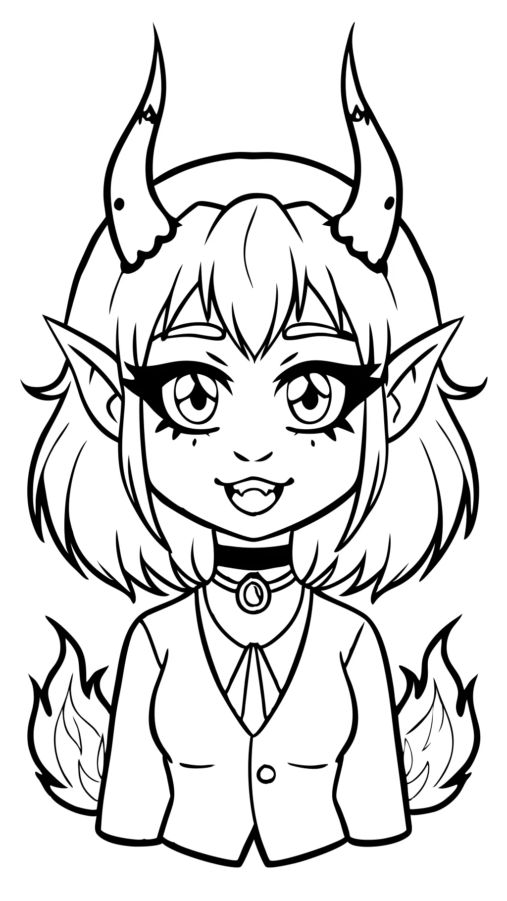 devell anime girl coloring pages for girls